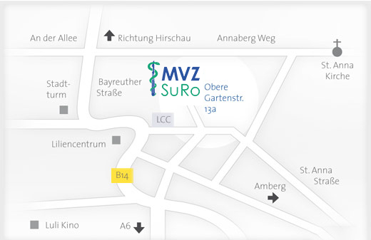 MVZ SuRo Directions | Medical Care Center Sulzbach-Rosenberg